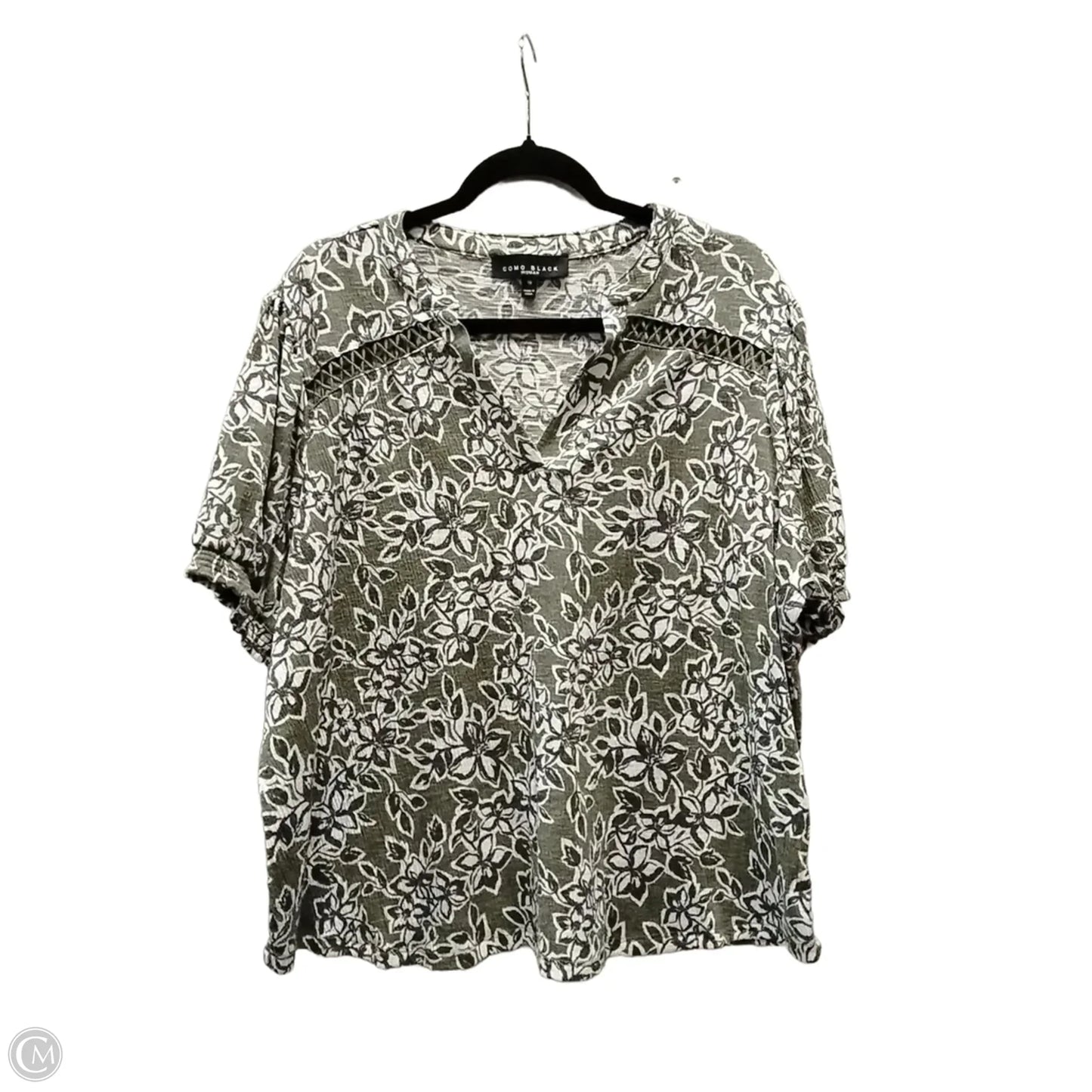 Top Short Sleeve By Clothes Mentor In Floral Print, Size: 1x