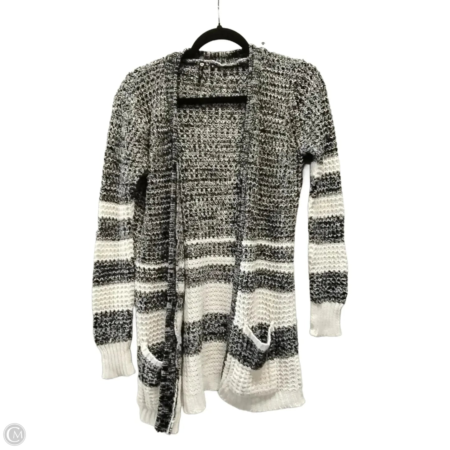 Cardigan By Poof In Grey & White, Size: S