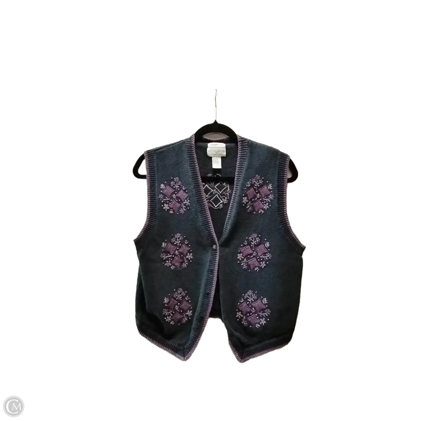 Vest Sweater By Christopher And Banks In Blue, Size: L