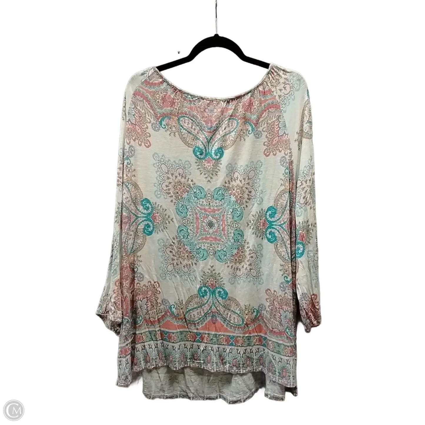 Blouse Long Sleeve By Ruby Rd In Paisley Print, Size: 2x