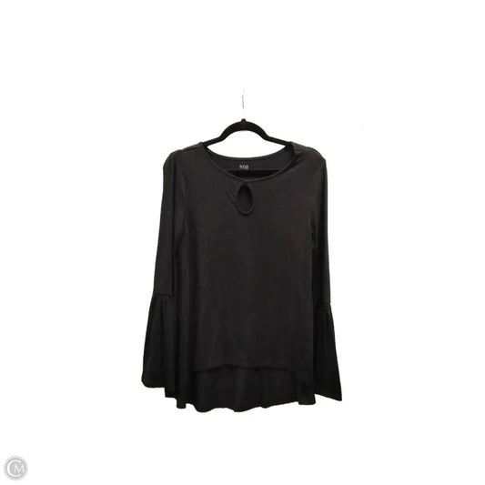 Top Long Sleeve By Ana In Black, Size: S