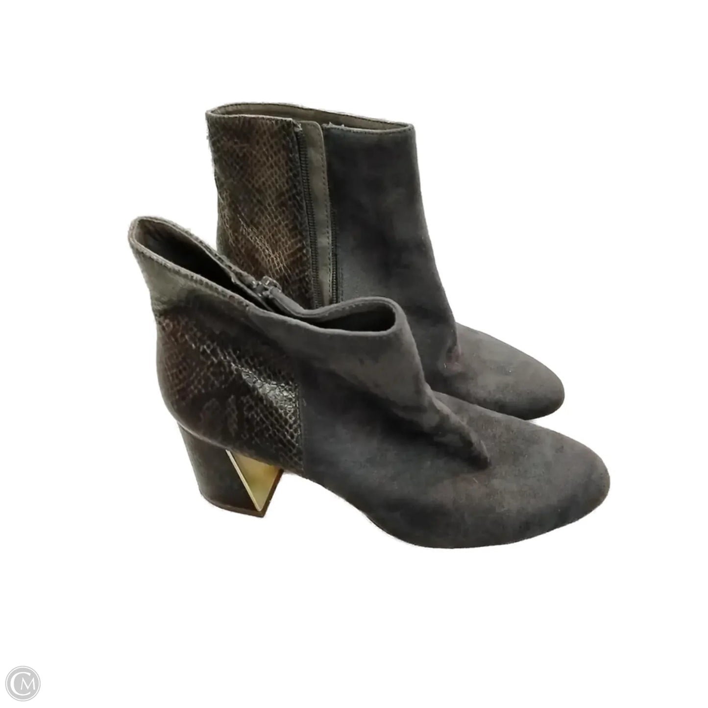 Boots Ankle Heels By Xoxo In Snakeskin Print, Size: 6.5