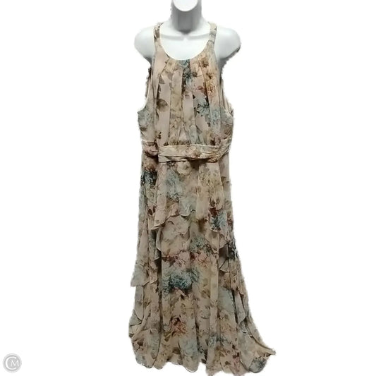Dress Casual Maxi By R And M Richards In Floral Print, Size: 22