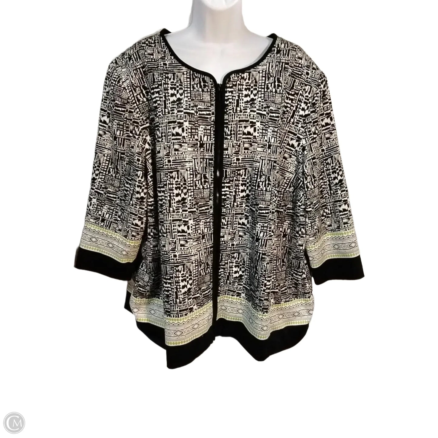 Blazer By Alfred Dunner In Black & White, Size: 22