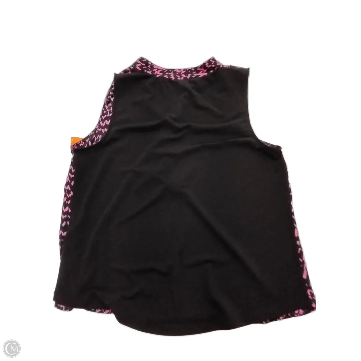 Blouse Sleeveless By Worthington In Black & Pink, Size: Lp