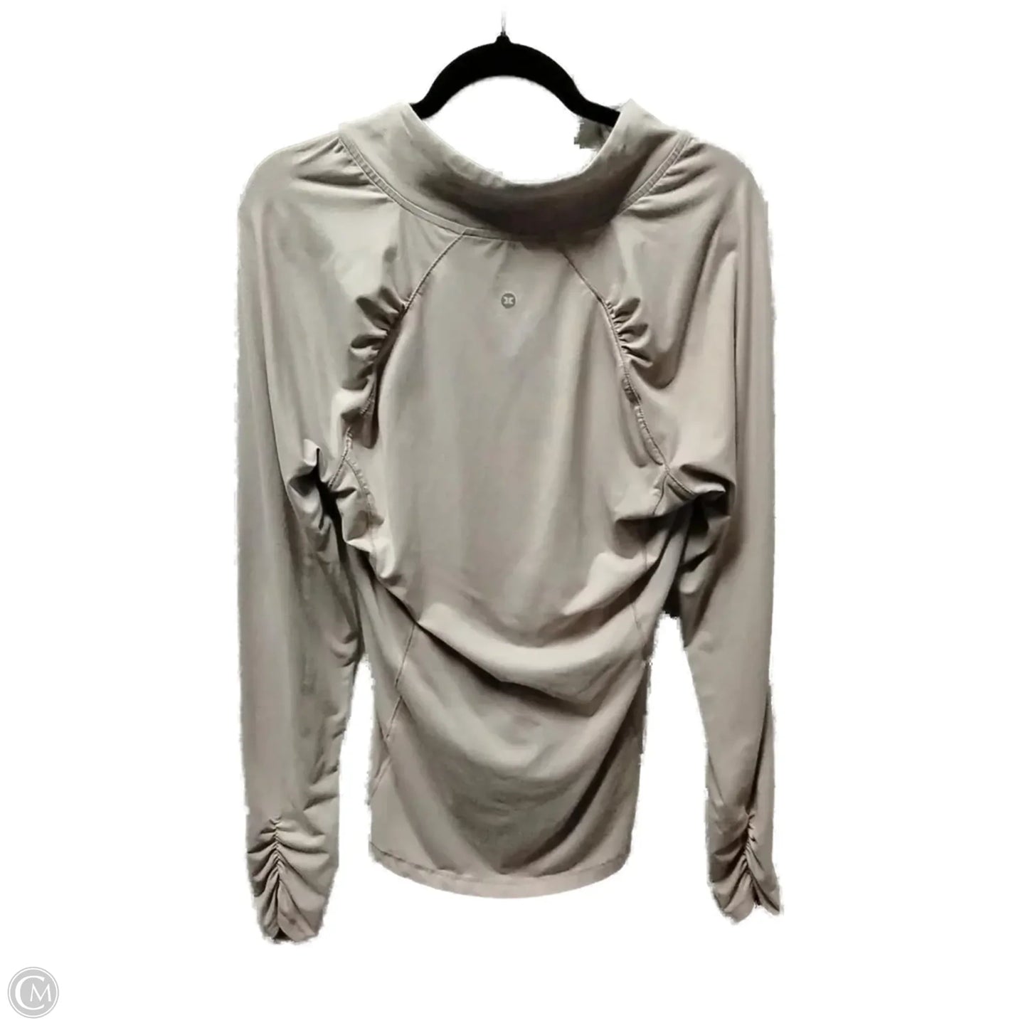 Athletic Top Long Sleeve Collar By Reebok In Pink, Size: L