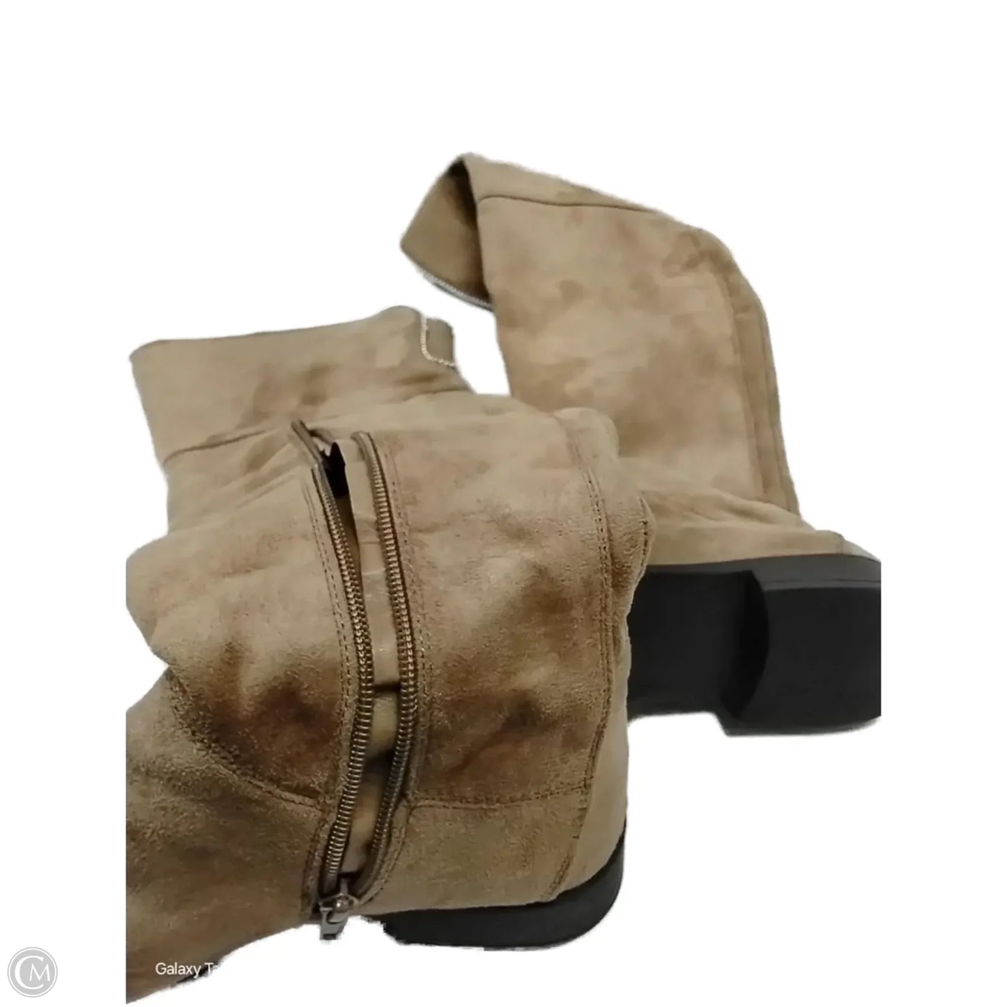 Boots Knee Flats By Xoxo In Beige, Size: 6.5