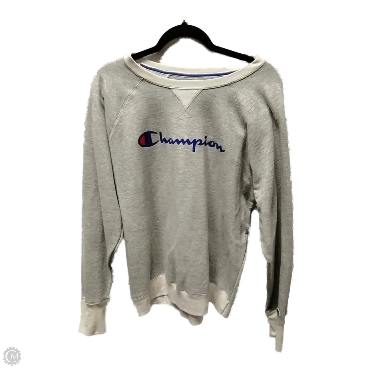 Athletic Top Long Sleeve Crewneck By Champion In Grey, Size: Xl