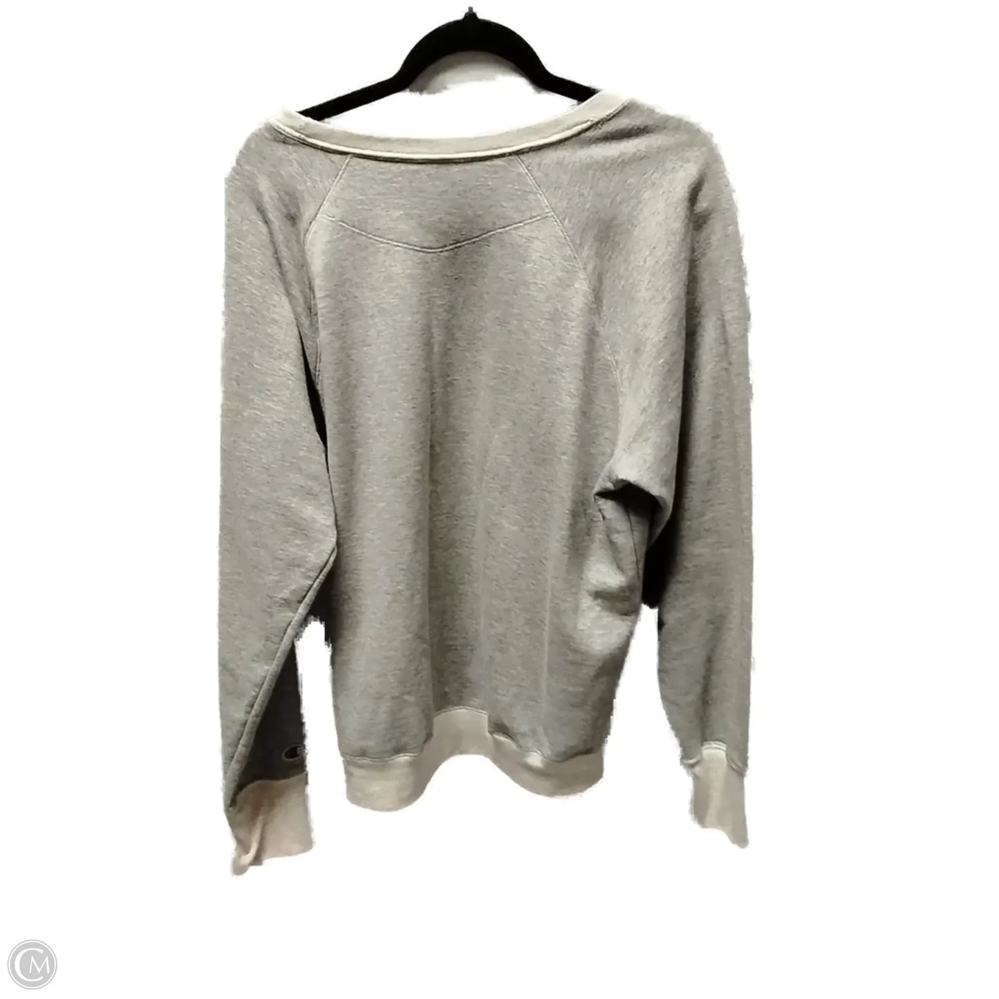 Athletic Top Long Sleeve Crewneck By Champion In Grey, Size: Xl