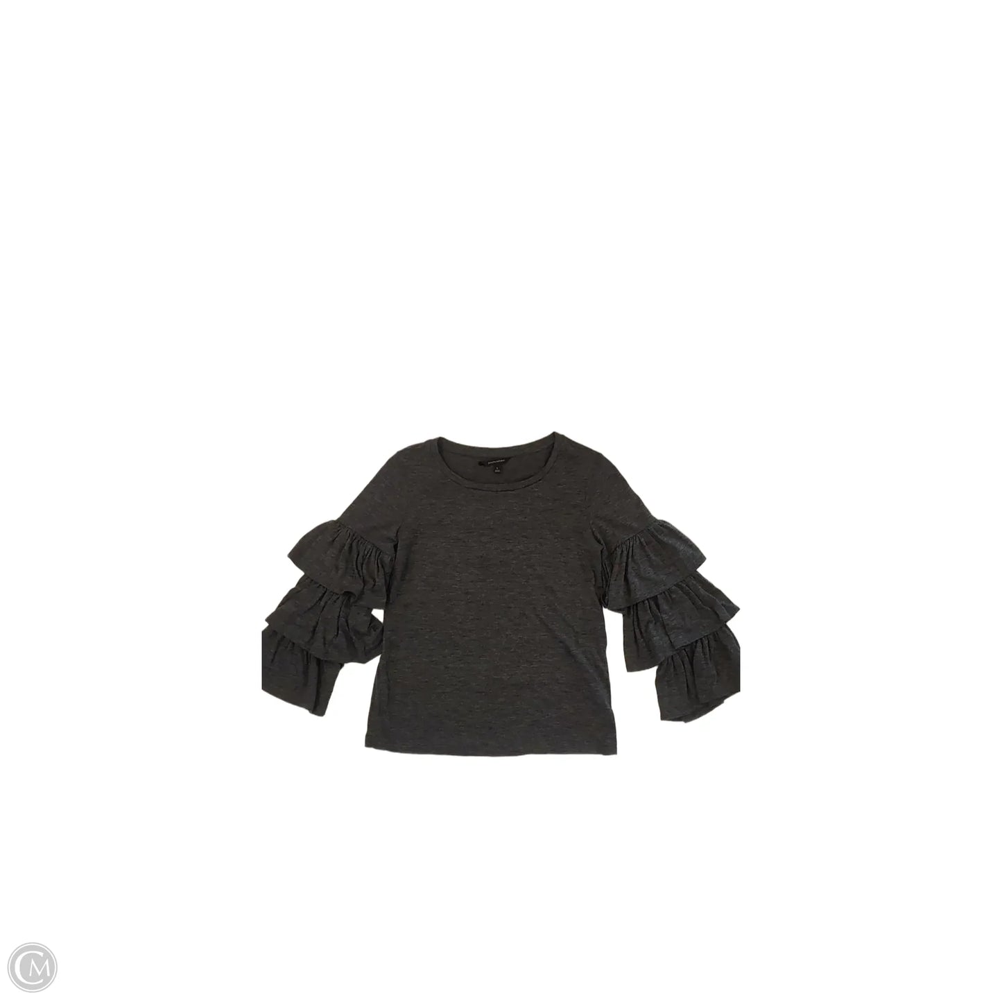 Blouse Long Sleeve By Banana Republic In Grey, Size: S