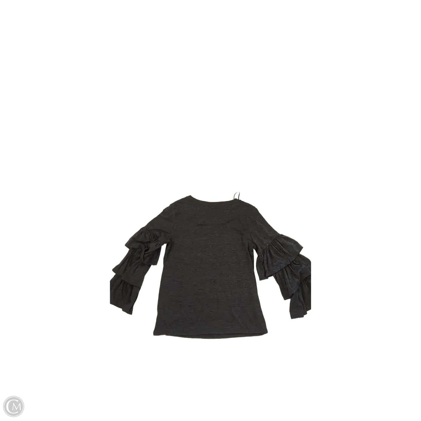 Blouse Long Sleeve By Banana Republic In Grey, Size: S