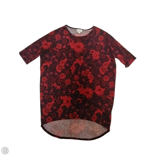 Top Short Sleeve By Lularoe In Red, Size: Xxs