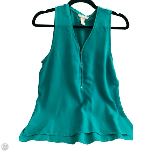Blouse Sleeveless By Banana Republic In Green, Size: S