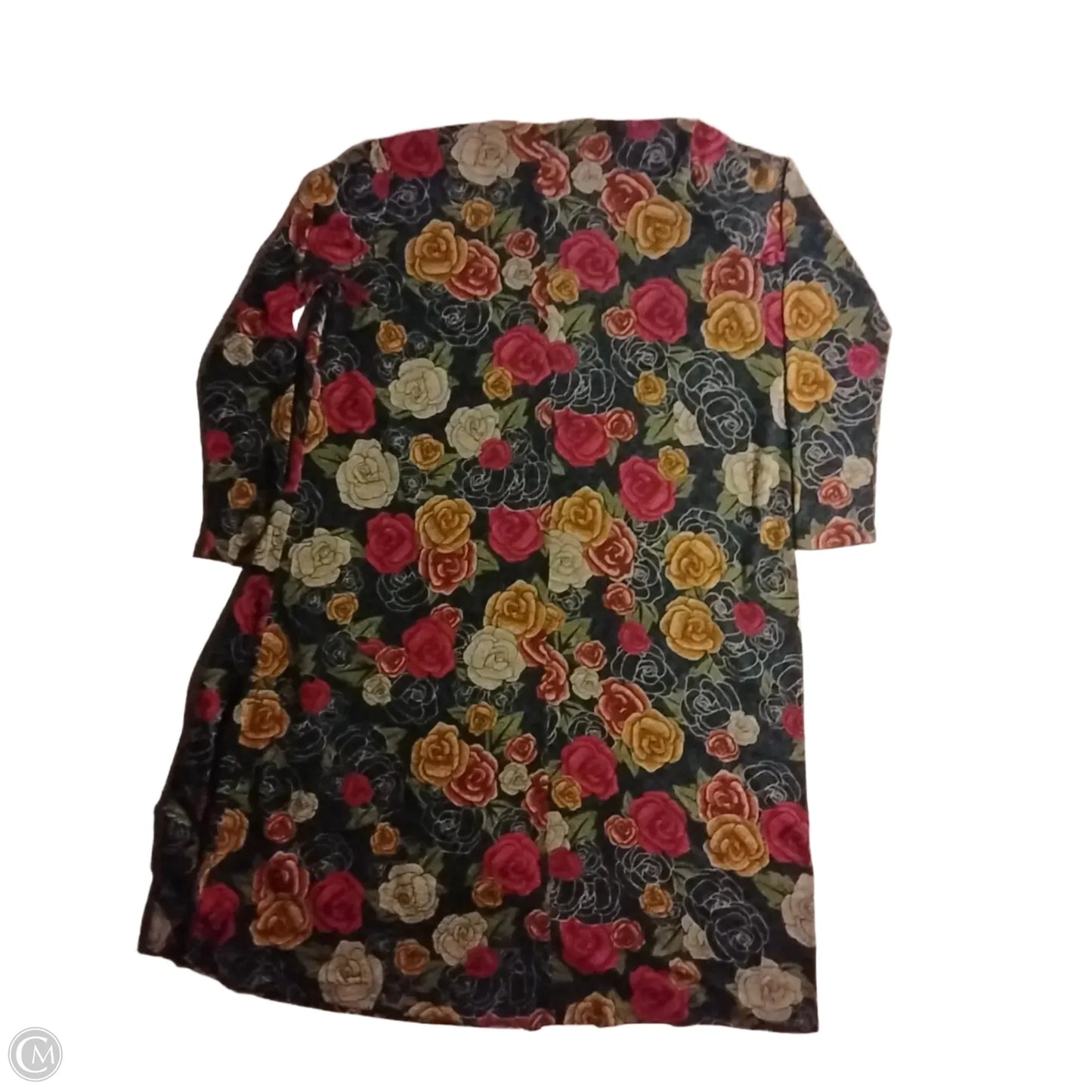 Sweater Cardigan By Lularoe In Floral Print, Size: M