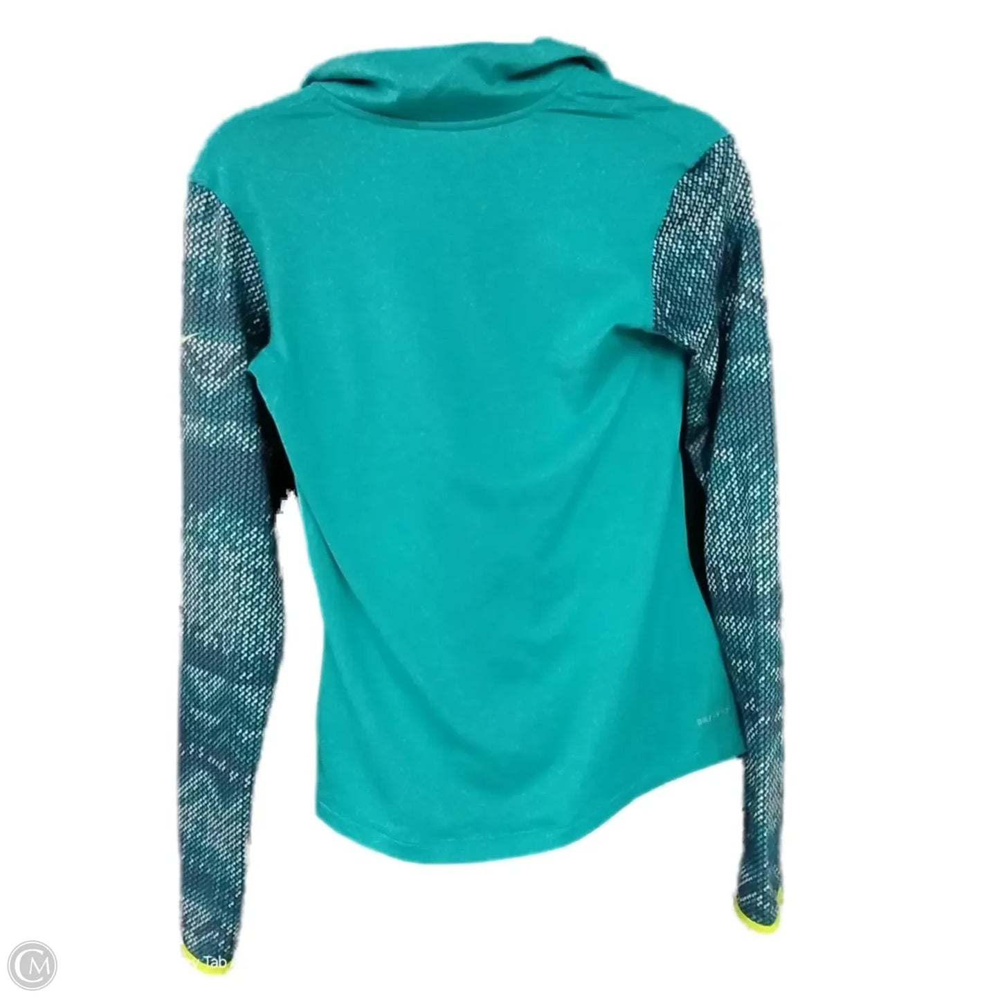 Athletic Jacket By Nike In Teal, Size: M
