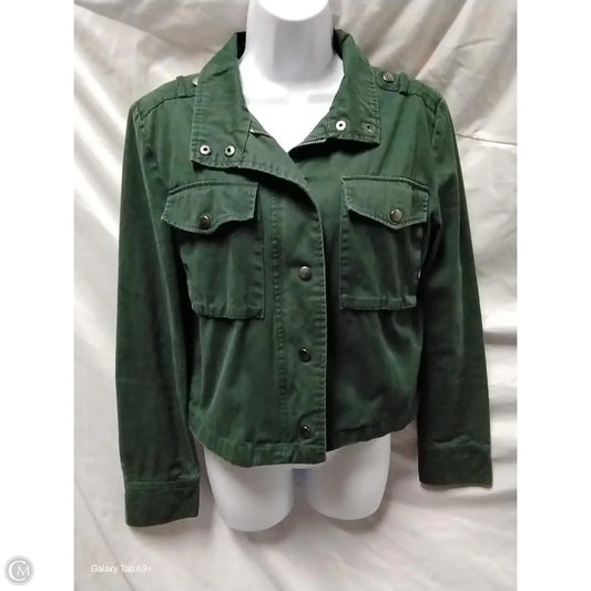 Jacket Denim By So In Green Denim, Size: M
