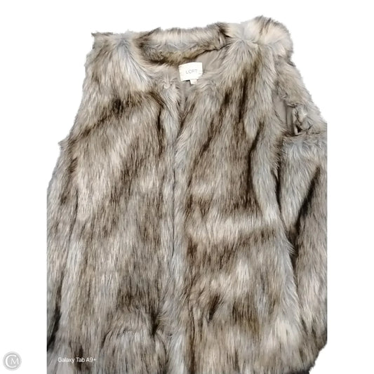 Vest Faux Fur & Sherpa By Loft In Brown, Size: L