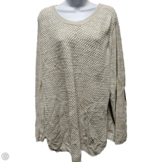 Sweater By Clothes Mentor In Cream, Size: 3x