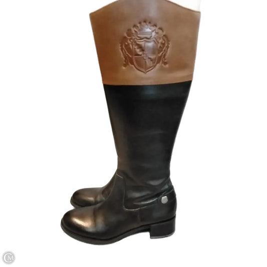 Boots Knee Flats By Franco Sarto In Black & Brown, Size: 6.5