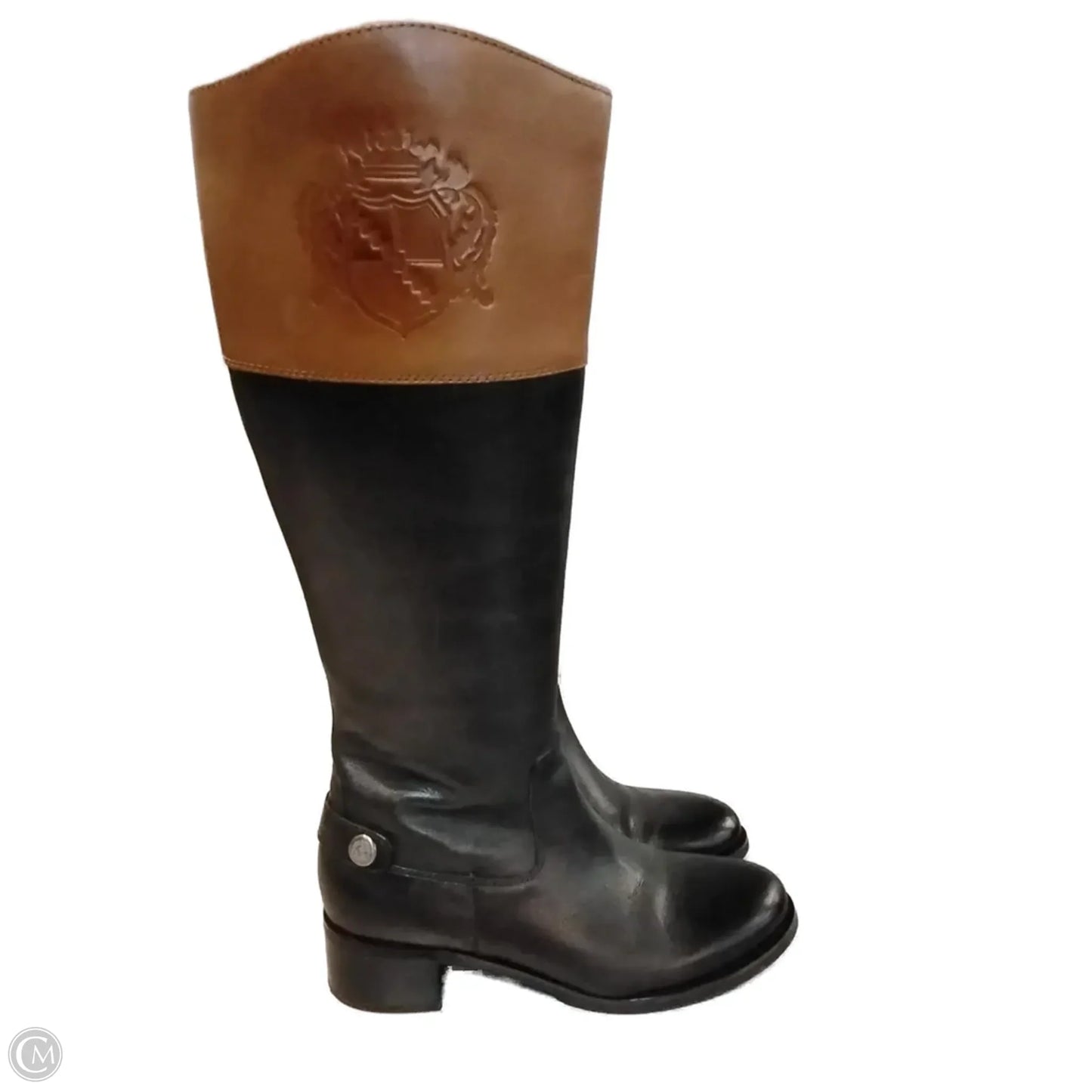 Boots Knee Flats By Franco Sarto In Black & Brown, Size: 6.5