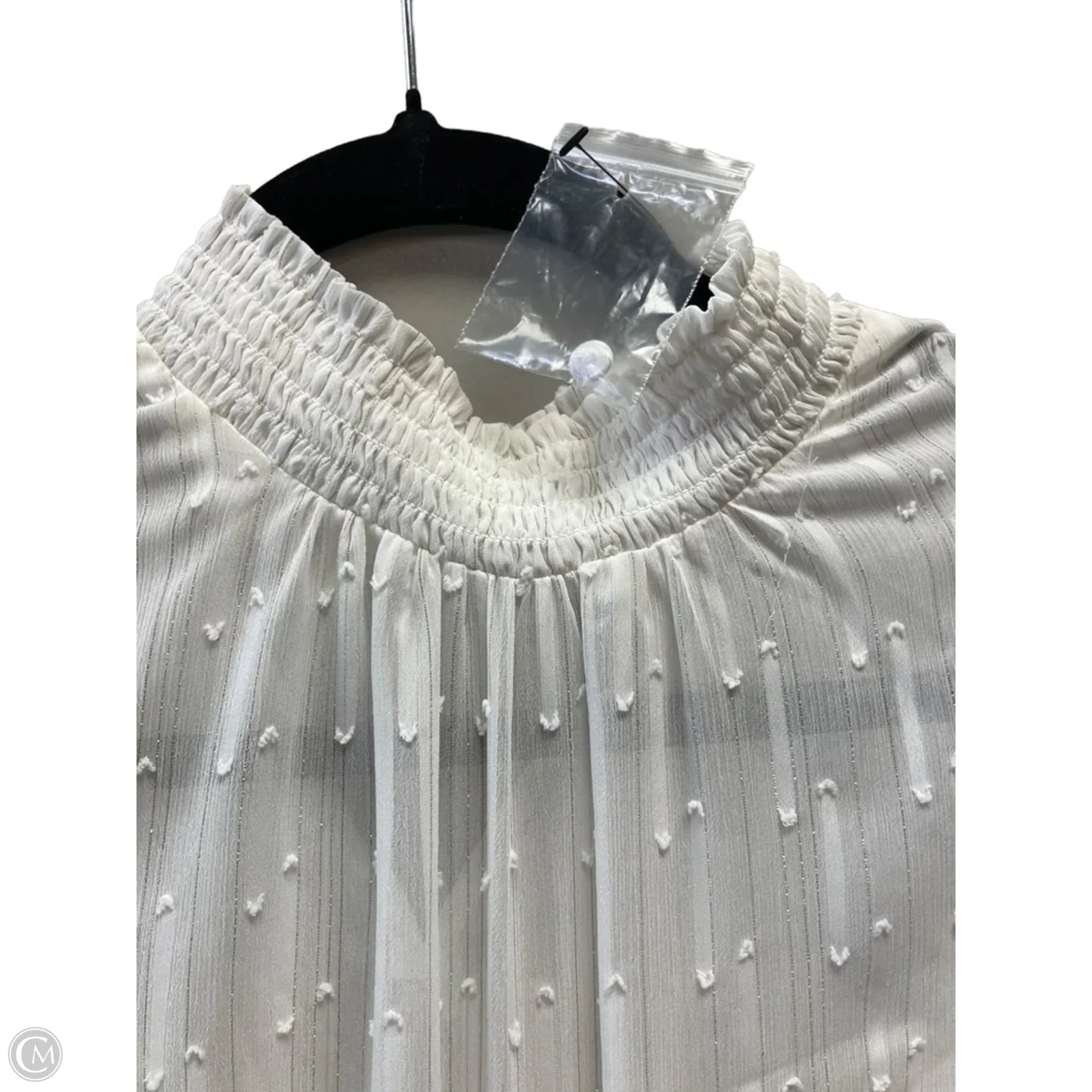 Blouse Long Sleeve By Express In White, Size: Sp