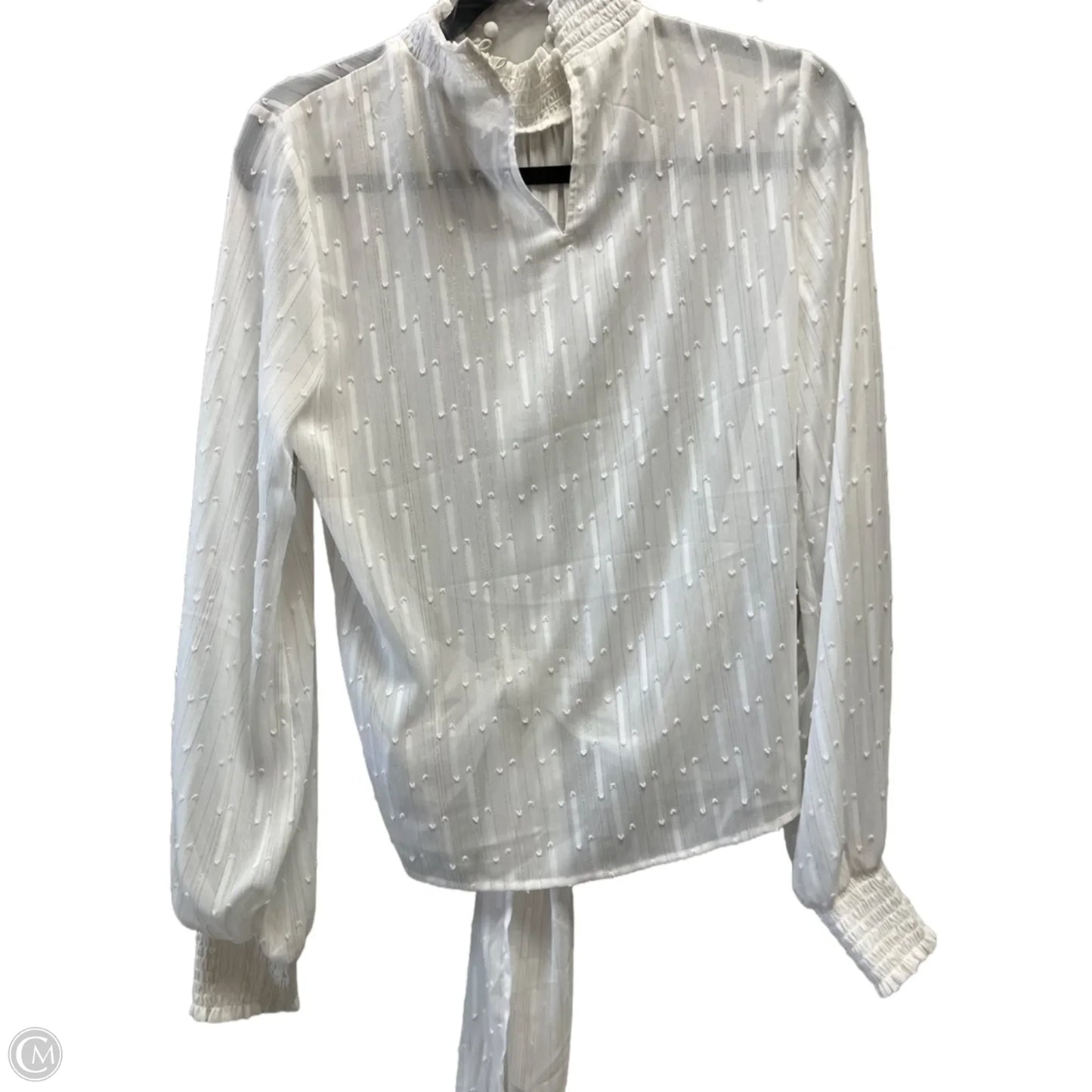 Blouse Long Sleeve By Express In White, Size: Sp