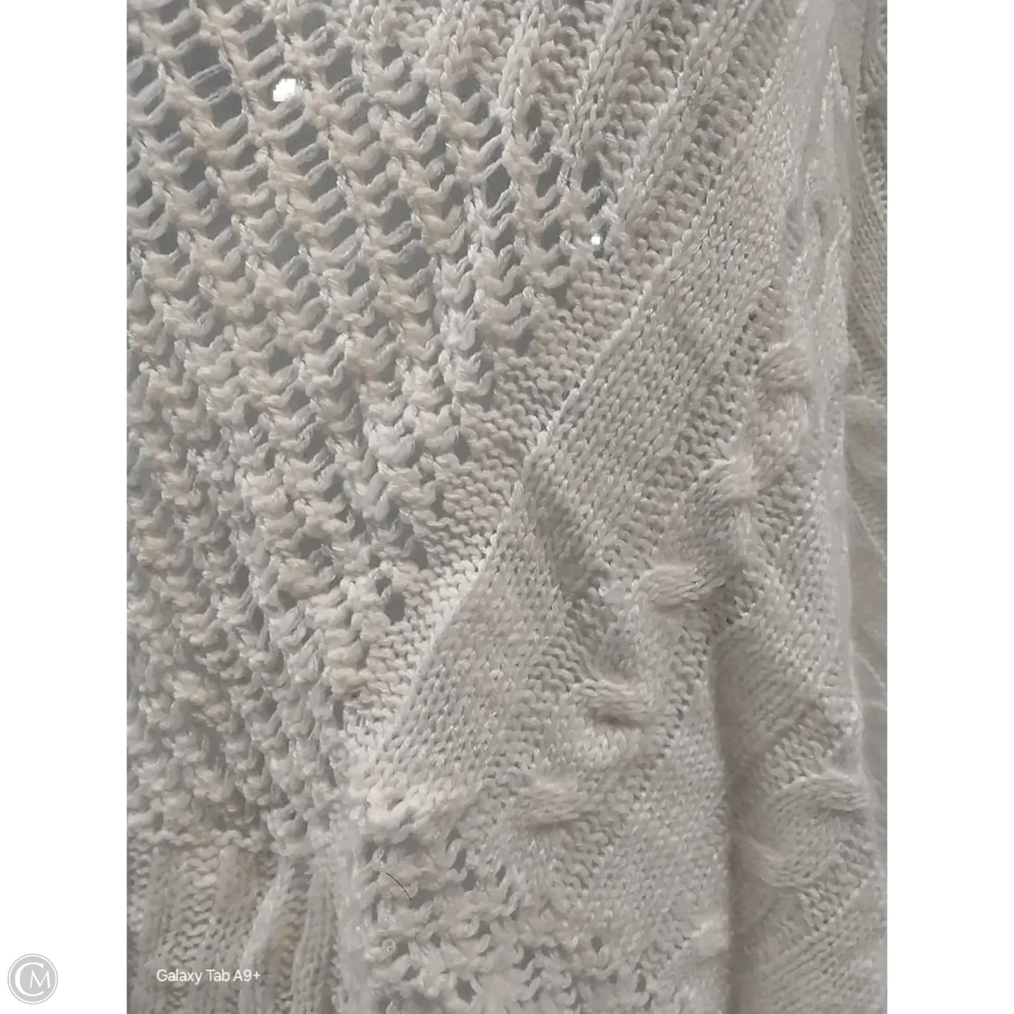 Poncho By One World In White, Size: 1x
