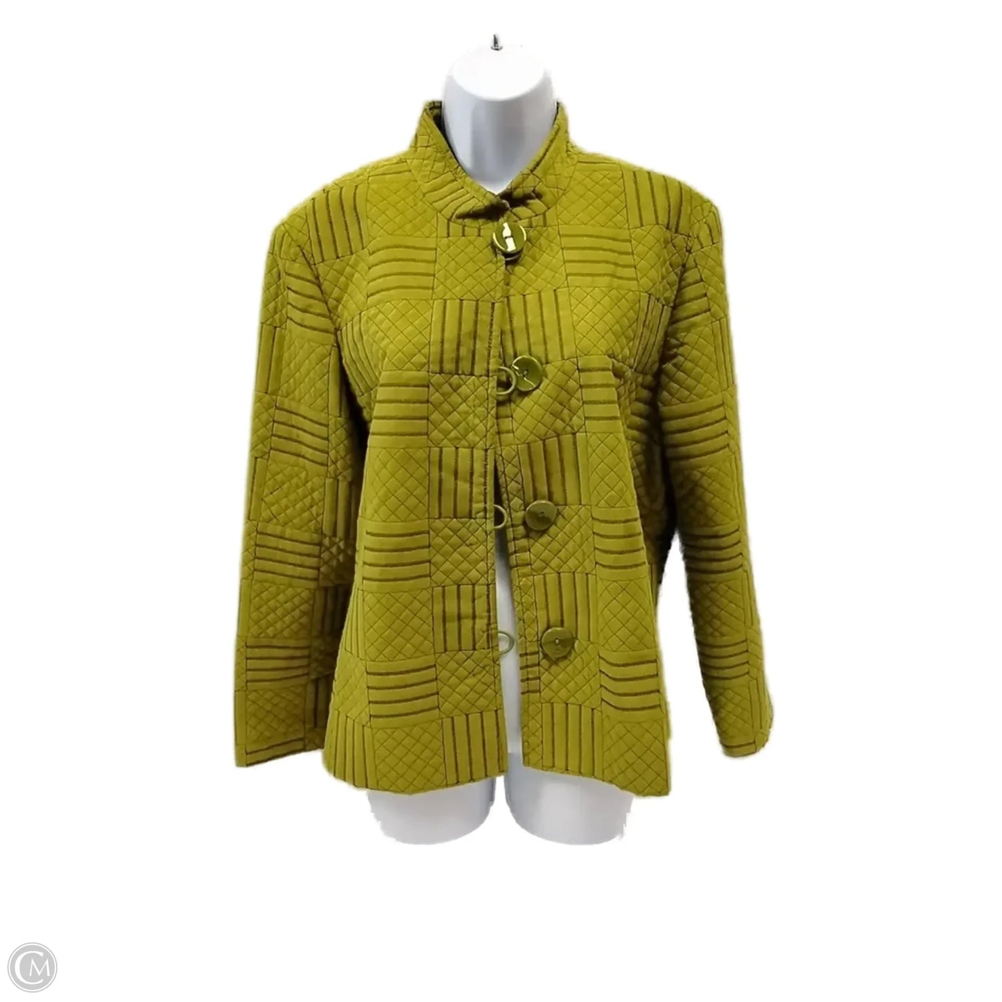 Jacket Puffer & Quilted By Multiples In Green, Size: Xlp