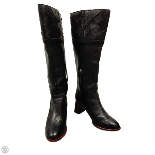 Boots Knee Heels By Clothes Mentor In Black, Size: 6.5