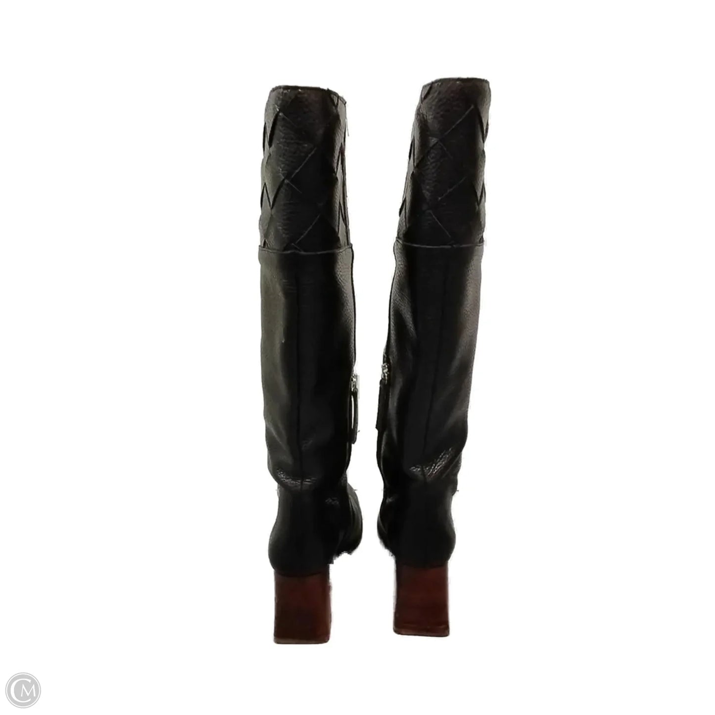 Boots Knee Heels By Clothes Mentor In Black, Size: 6.5