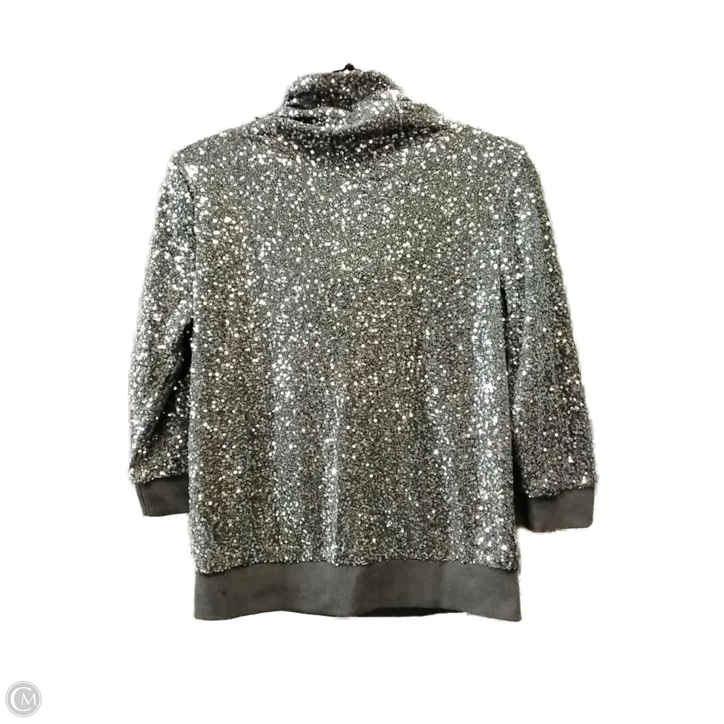 Sweatshirt Collar By Zenergy By Chicos In Silver, Size: 0