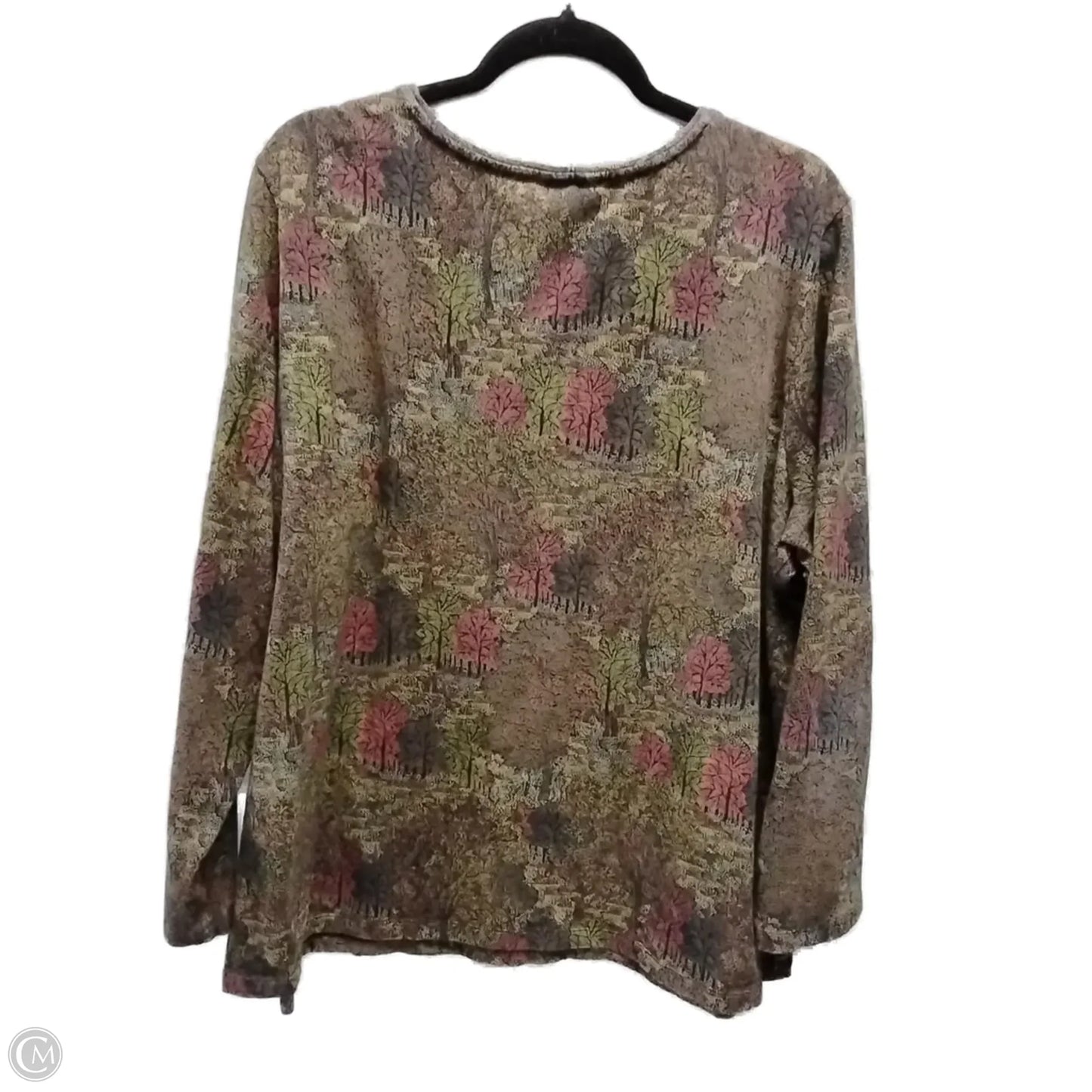 Top Long Sleeve By Cj Banks In Brown, Size: 2x