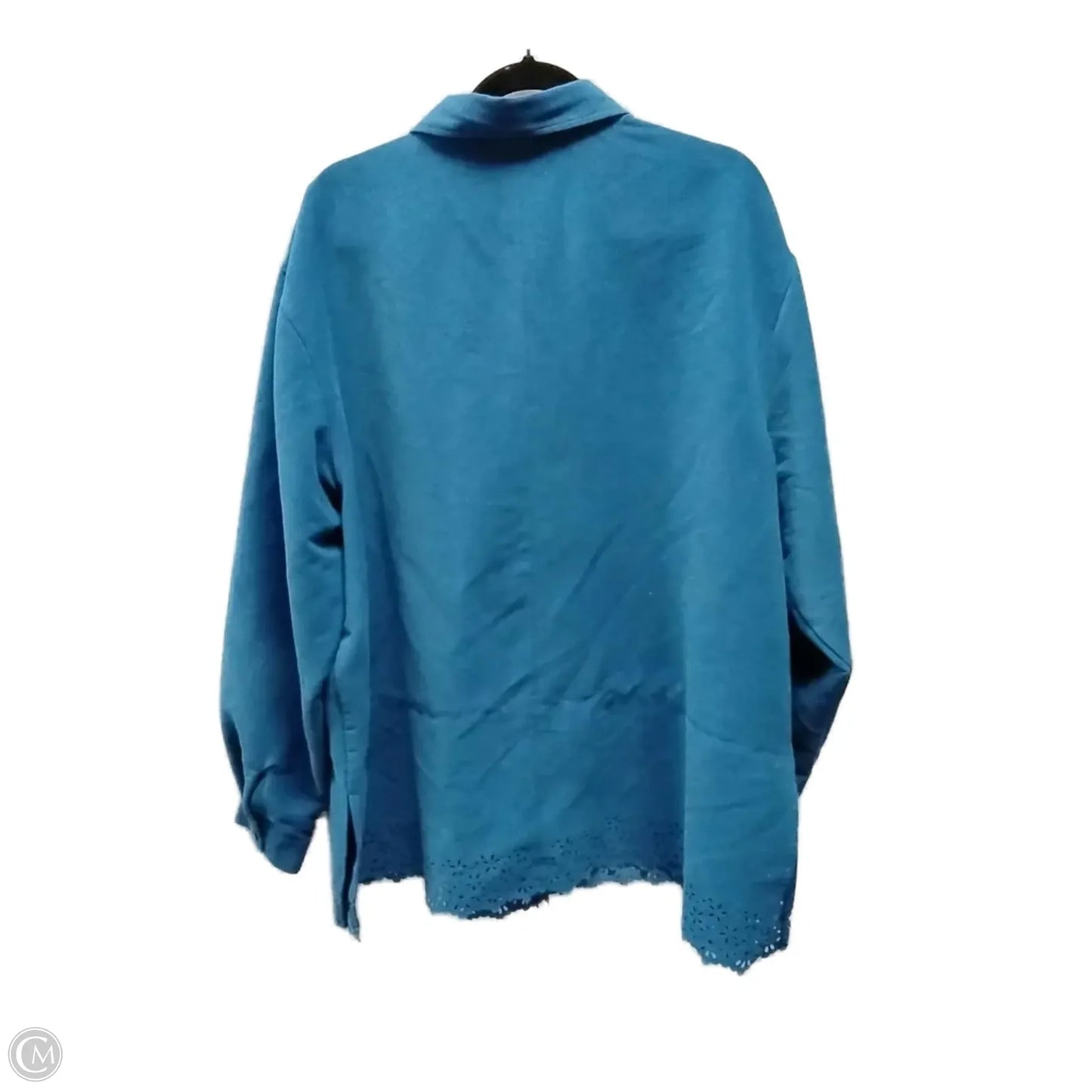 Top Short Sleeve By Apt 9 In Blue & Gold, Size: 2x