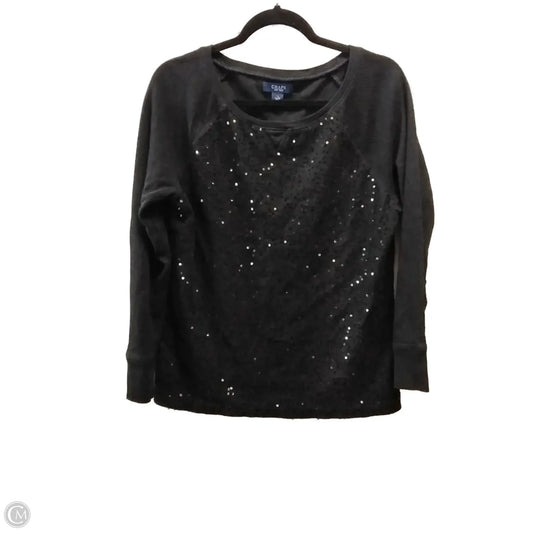 Top Long Sleeve By Chaps In Black, Size: Xl