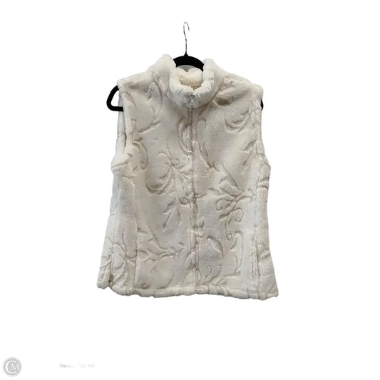 Vest Faux Fur & Sherpa By Coldwater Creek In White, Size: M