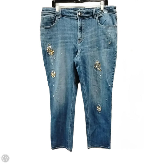 Jeans Boyfriend By Chicos In Blue Denim, Size: 2.5