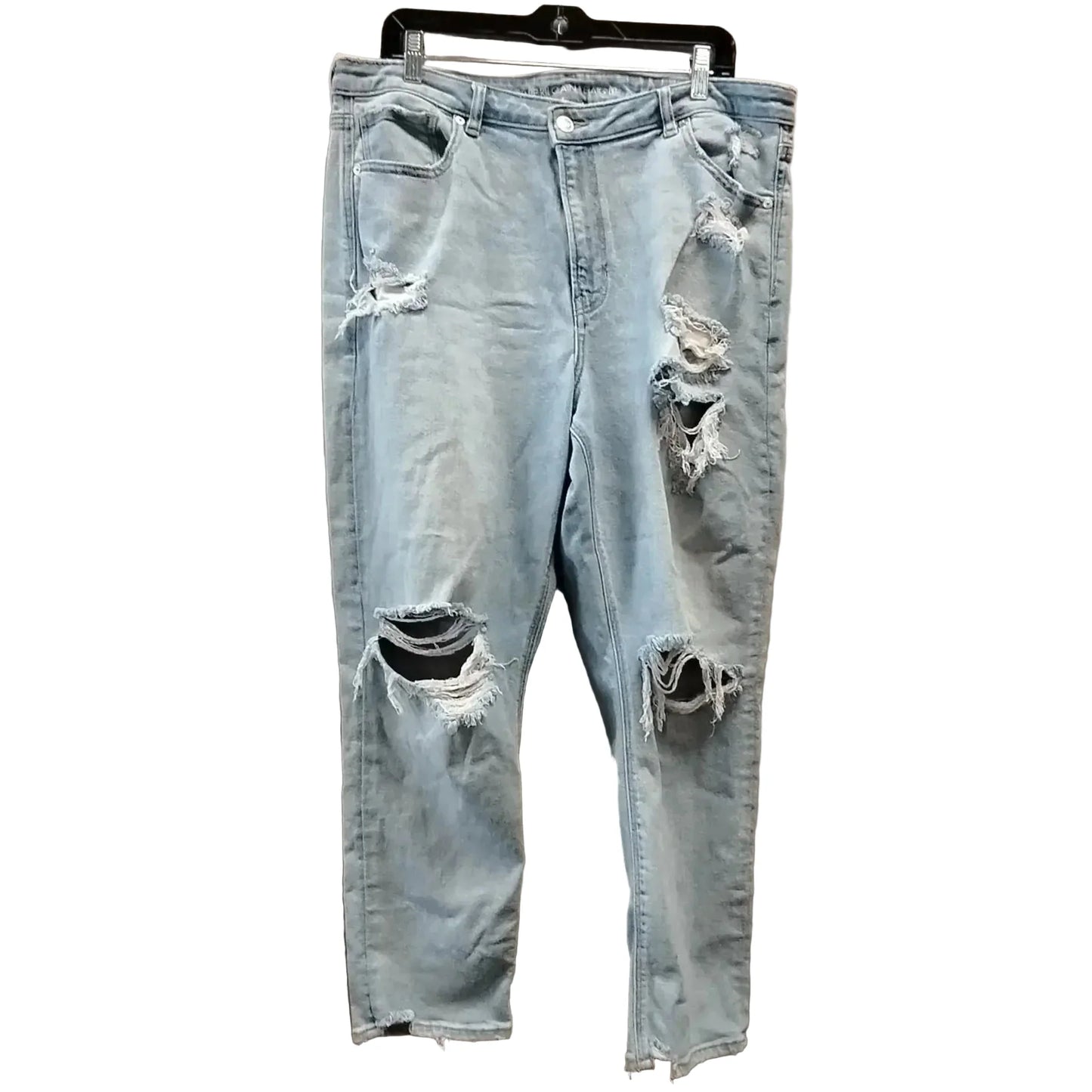 Jeans Boyfriend By American Eagle In Blue Denim, Size: 18