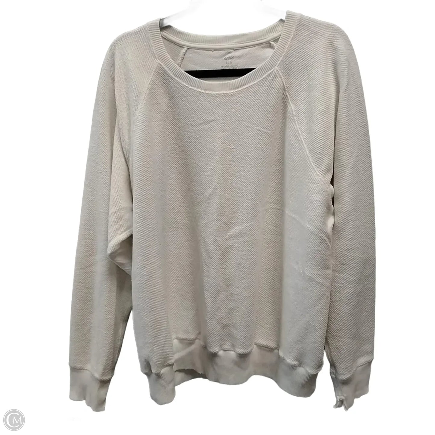 Sweatshirt Crewneck By Aerie In White, Size: L