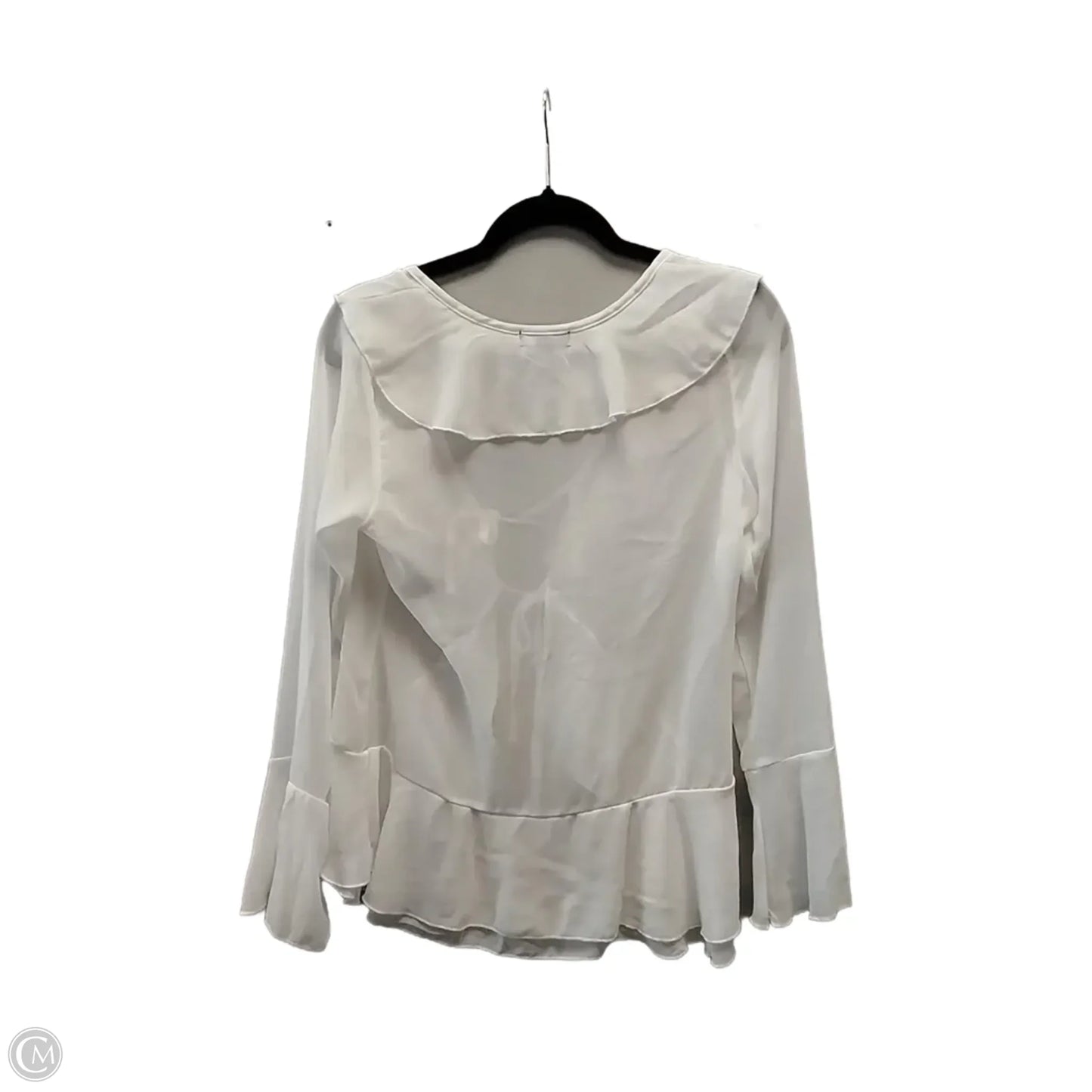 Blouse Long Sleeve By Forever 21 In White, Size: S