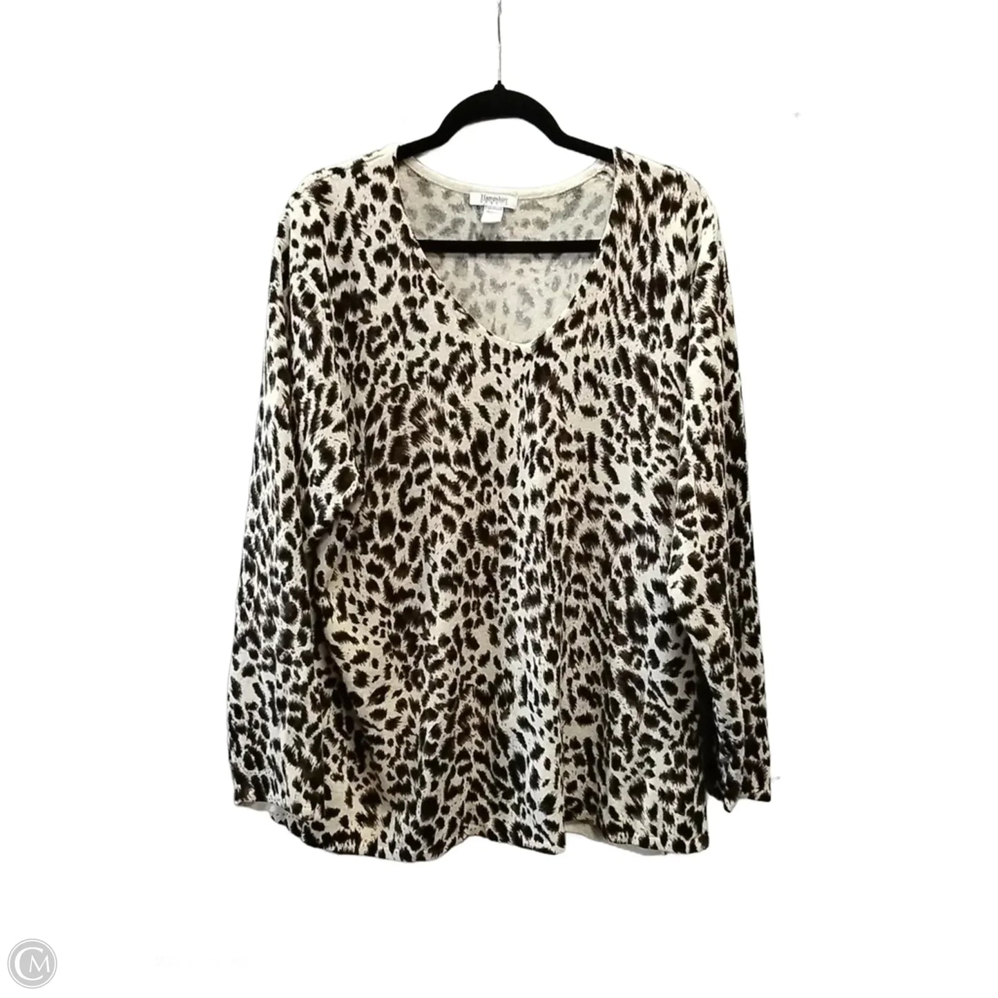 Sweater By Hampshire Studio In Animal Print, Size: 3x