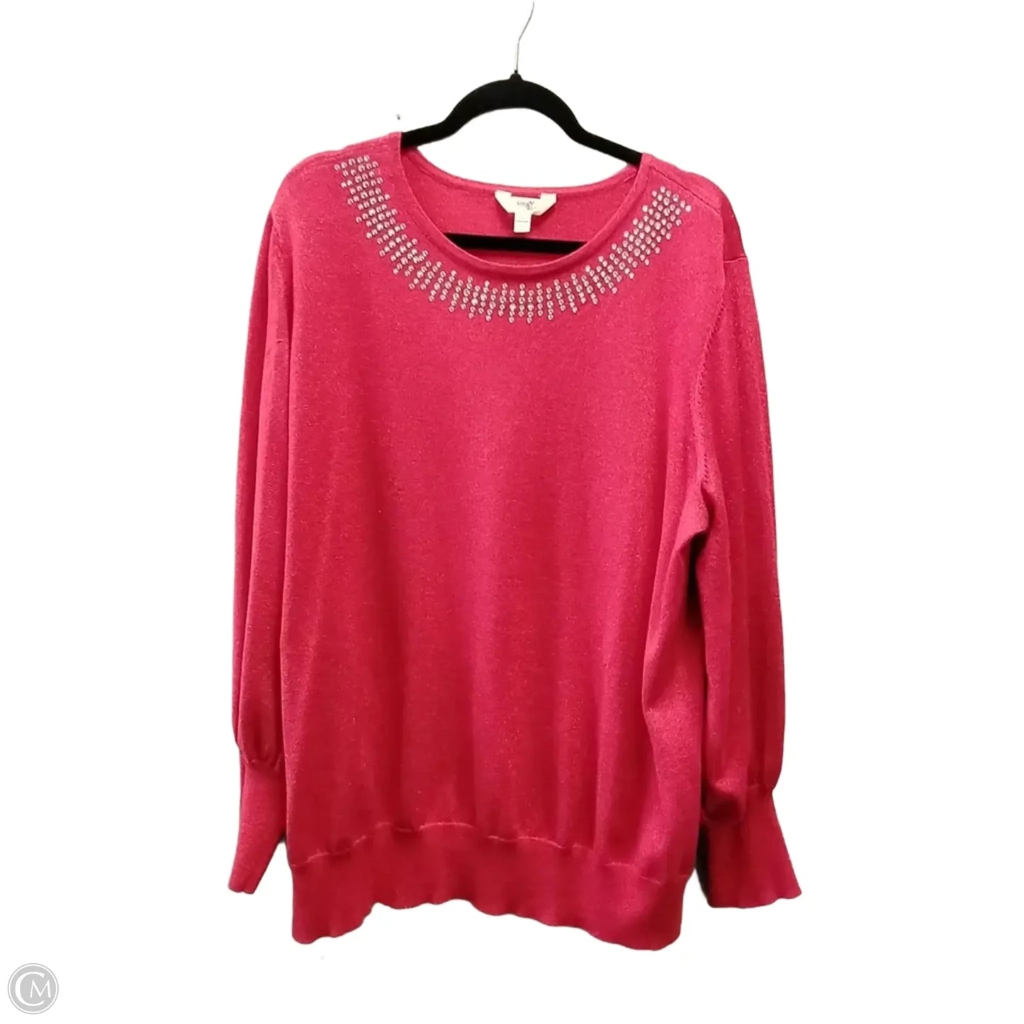 Sweater By Terra & Sky In Red, Size: 2x