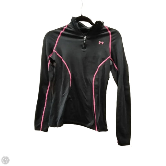 Athletic Sweatshirt Collar By Under Armour In Black & Pink, Size: Sp
