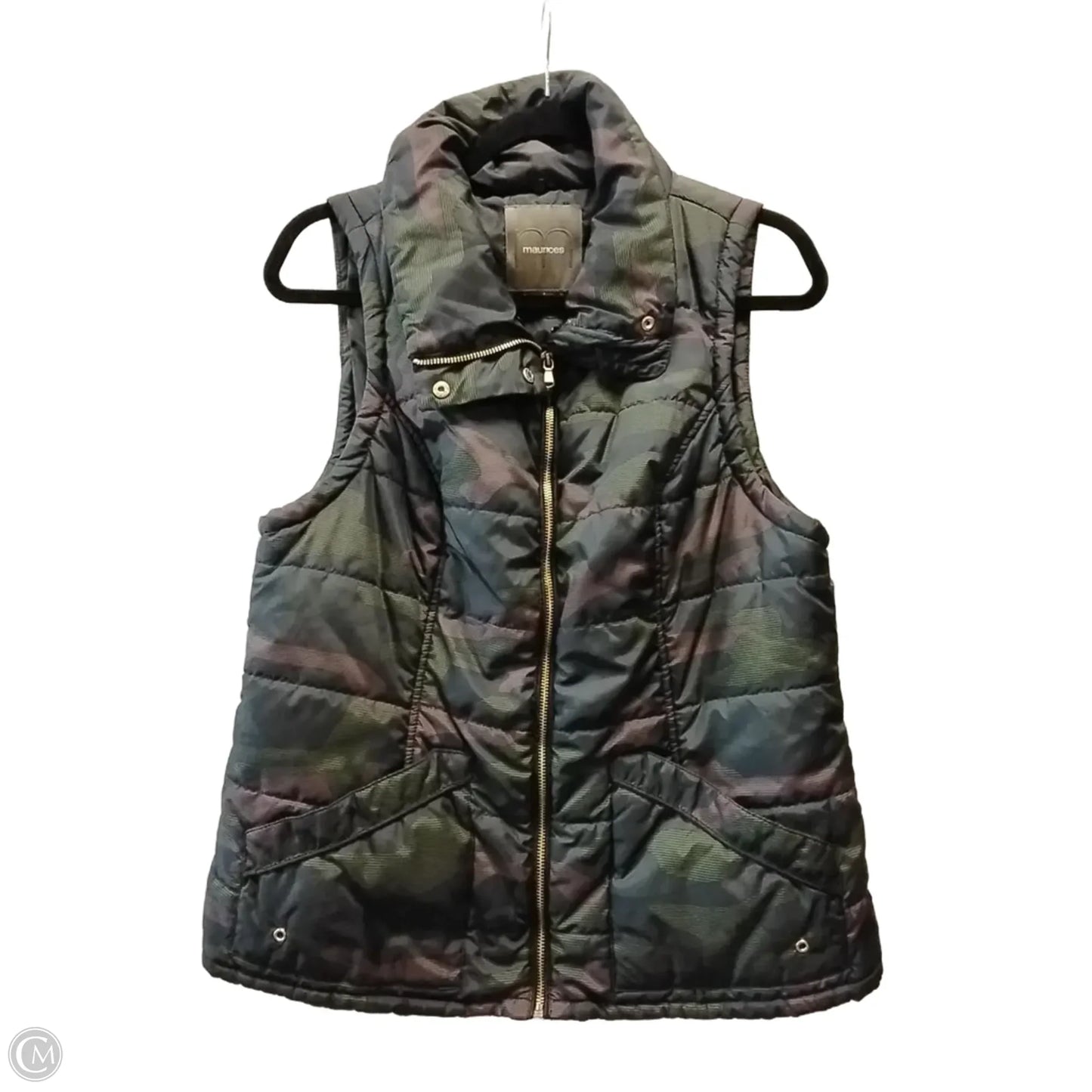 Vest puffer & quilted By Maurices In Camouflage Print, Size: L