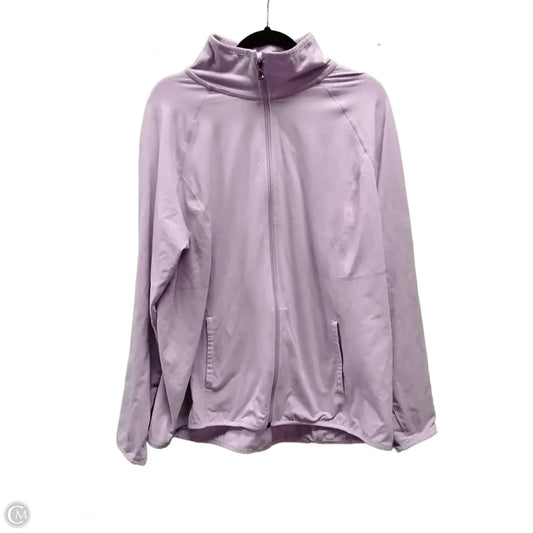 Athletic Jacket By Tek Gear In Purple, Size: 1x