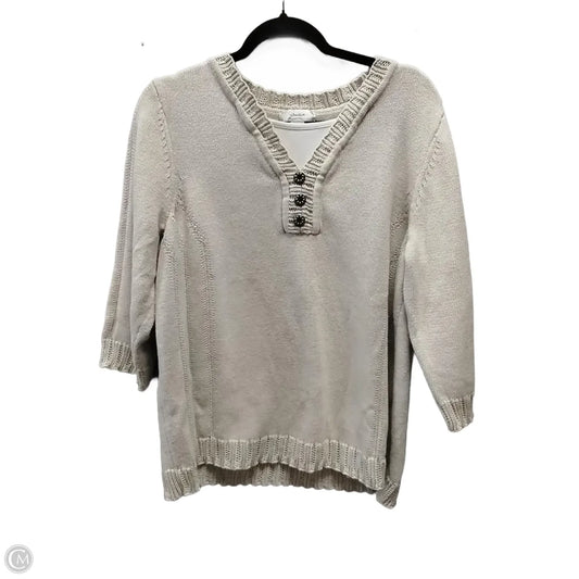 Sweater By Cj Banks In Cream, Size: 1x