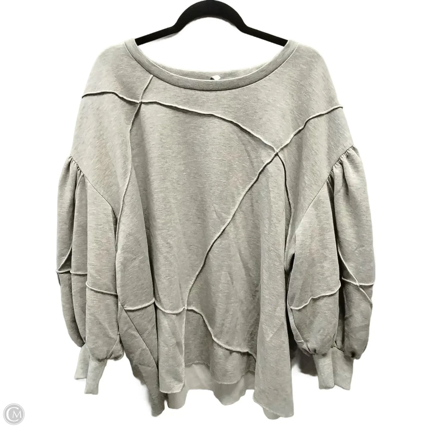 Top Long Sleeve By Cato In Grey, Size: 26