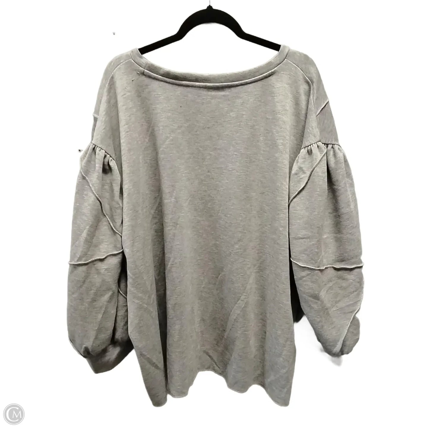 Top Long Sleeve By Cato In Grey, Size: 26
