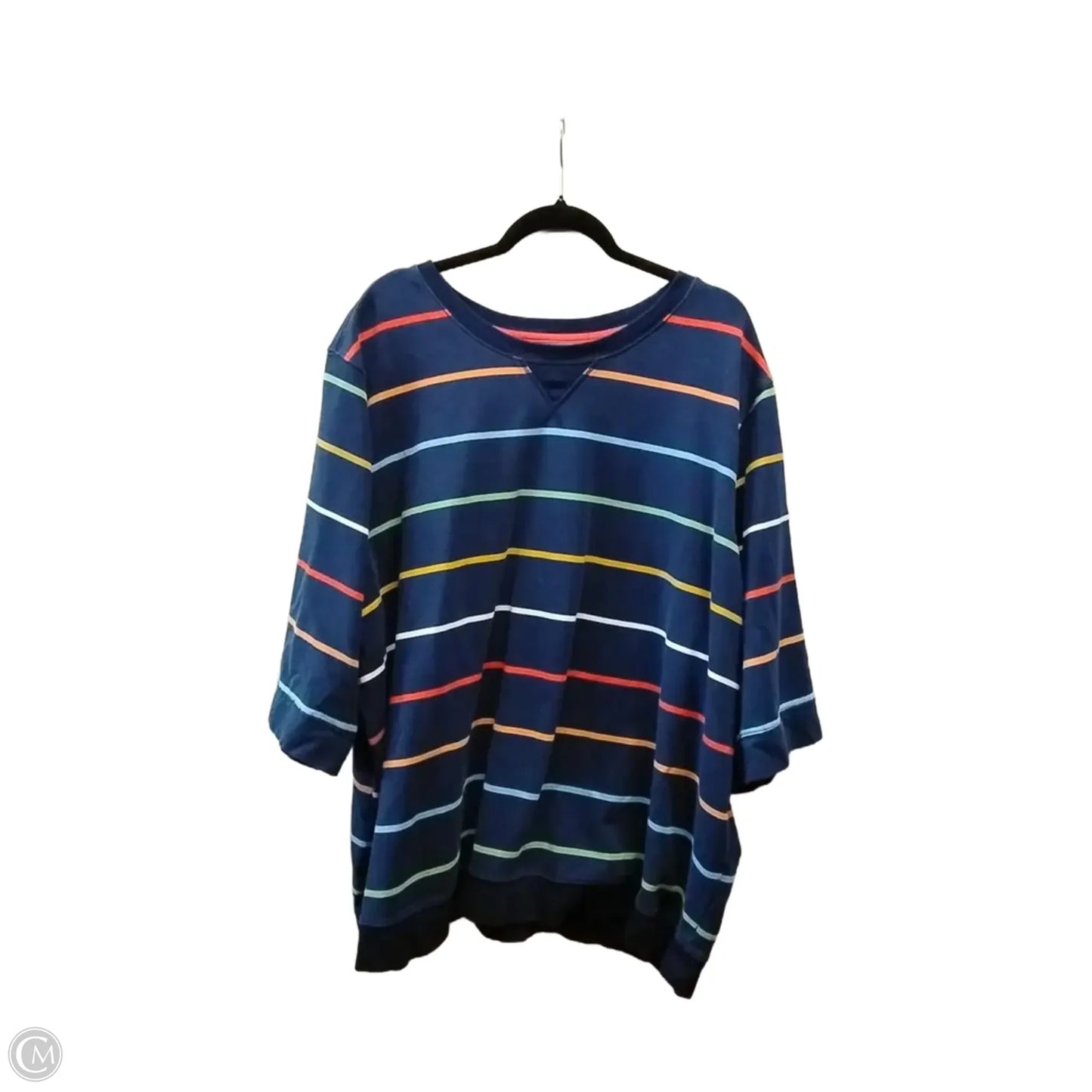 Top Long Sleeve By St Johns Bay In Striped Pattern, Size: 3x