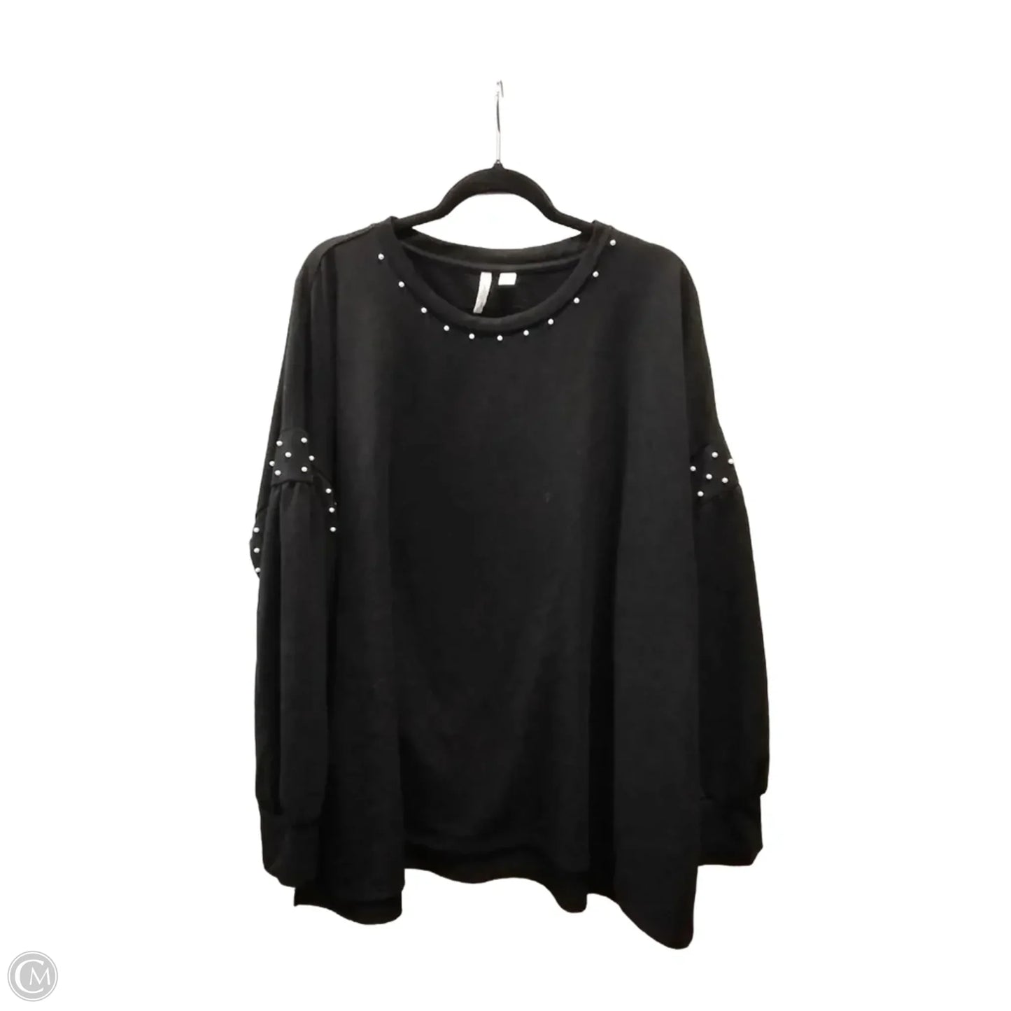 Sweatshirt Crewneck By Cato In Black, Size: 26