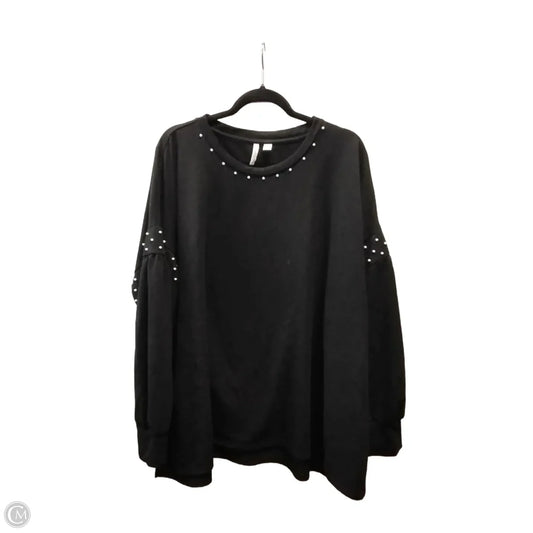 Sweatshirt Crewneck By Cato In Black, Size: 26